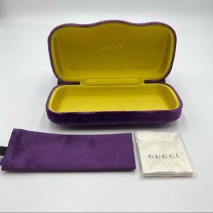 Gucci Purple Case Sunglasses/Glasses Case with Dust Bag and Cloth BRAND NEW